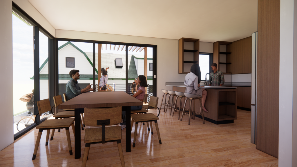 INTERIOR DINING TO KITCHEN